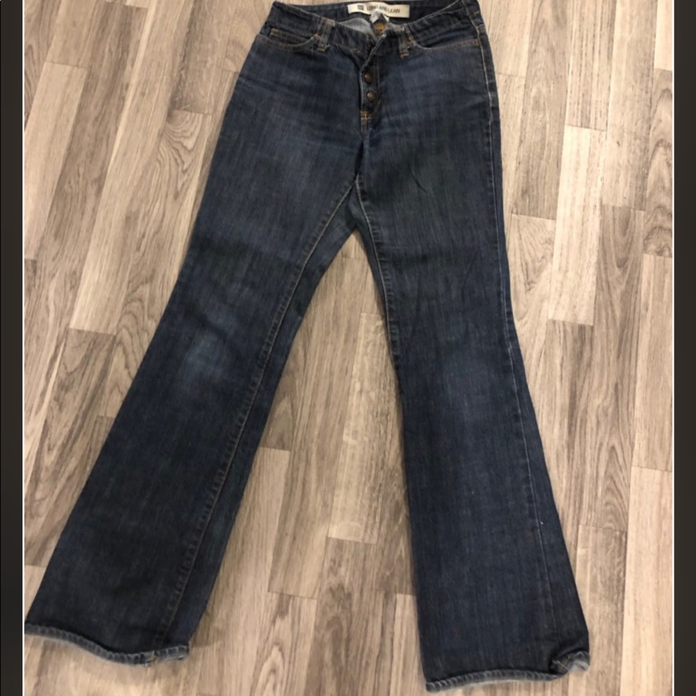 Gap Long And Lean Jeans Size 0, dark blue rinse